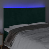 Vidaxl hoofdbord led 180x5x118 128 cm fluweel donkergroen