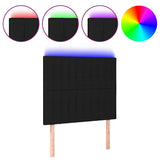 Vidaxl hoofdbord led 100x5x118 128 cm stof zwart