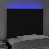 Vidaxl hoofdbord led 100x5x118 128 cm stof zwart