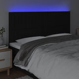 Vidaxl hoofdbord led 180x5x118 128 cm stof zwart