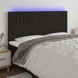 Vidaxl hoofdbord led 180x5x118 128 cm stof zwart
