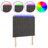 Vidaxl hoofdbord led 90x5x118 128 cm fluweel donkergrijs