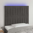 Vidaxl hoofdbord led 90x5x118 128 cm fluweel donkergrijs