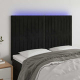 Vidaxl hoofdbord led 144x5x118 128 cm fluweel zwart
