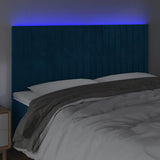 Vidaxl hoofdbord led 180x5x118 128 cm fluweel donkerblauw