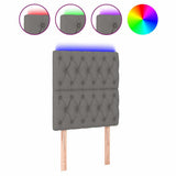 Vidaxl hoofdbord led 80x7x118 128 cm stof donkergrijs
