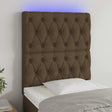 Vidaxl hoofdbord led 80x7x118 128 cm stof donkerbruin