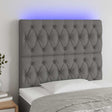 Vidaxl hoofdbord led 90x7x118 128 cm stof donkergrijs