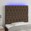 Vidaxl hoofdbord led 90x7x118 128 cm stof donkerbruin