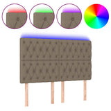 Vidaxl hoofdbord led 160x7x118 128 cm stof taupe