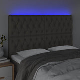 Vidaxl hoofdbord led 160x7x118 128 cm stof taupe