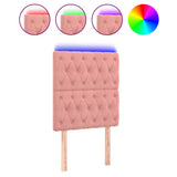 Vidaxl hoofdbord led 80x7x118 128 cm fluweel roze