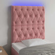 Vidaxl hoofdbord led 80x7x118 128 cm fluweel roze