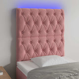Vidaxl hoofdbord led 80x7x118 128 cm fluweel roze
