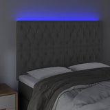 Vidaxl hoofdbord led 160x7x118 128 cm fluweel donkergrijs
