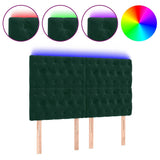Vidaxl hoofdbord led 160x7x118 128 cm fluweel donkergroen