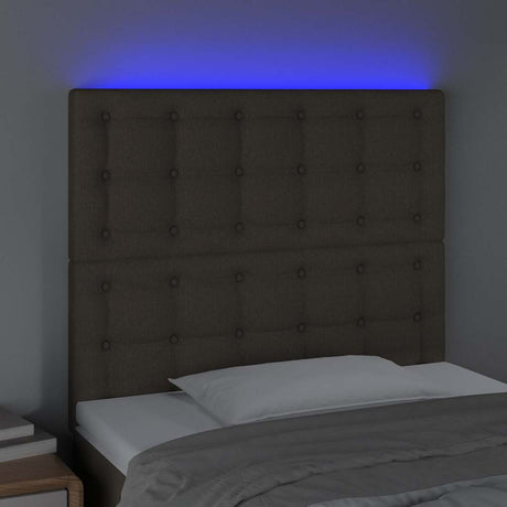 Vidaxl hoofdbord led 90x5x118 128 cm stof taupe