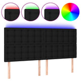 Vidaxl hoofdbord led 160x5x118 128 cm stof zwart