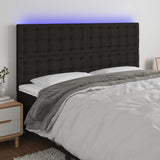 Vidaxl hoofdbord led 160x5x118 128 cm stof zwart