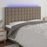 Vidaxl hoofdbord led 200x5x118 128 cm stof taupe