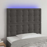 Vidaxl hoofdbord led 80x5x118 128 cm fluweel donkergrijs