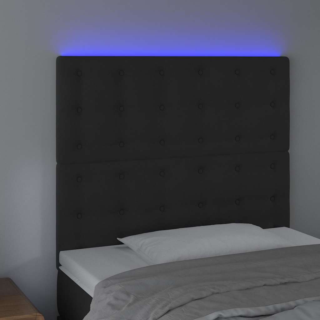 Vidaxl hoofdbord led 80x5x118 128 cm fluweel zwart