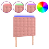 Vidaxl hoofdbord led 80x5x118 128 cm fluweel roze