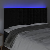 Vidaxl hoofdbord led 180x5x118 128 cm fluweel zwart
