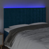 Vidaxl hoofdbord led 180x5x118 128 cm fluweel donkerblauw