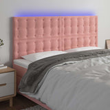 Vidaxl hoofdbord led 180x5x118 128 cm fluweel roze