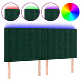 Vidaxl hoofdbord led 200x5x118 128 cm fluweel donkergroen