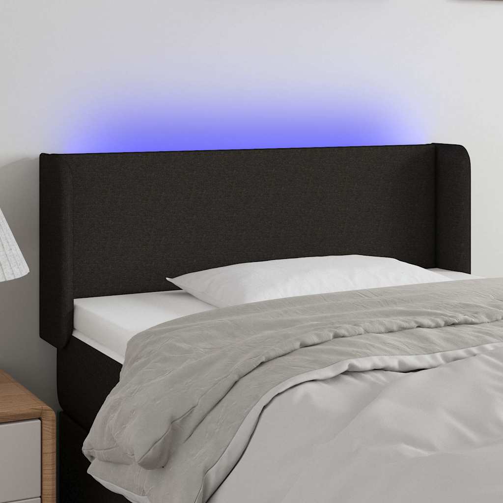 Vidaxl hoofdbord led 93x16x78 88 cm stof zwart