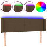 Vidaxl hoofdbord led 147x16x78 88 cm stof donkerbruin