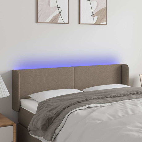 Vidaxl hoofdbord led 147x16x78 88 cm stof taupe