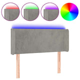 Vidaxl hoofdbord led 83x16x78 88 cm fluweel lichtgrijs