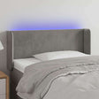 Vidaxl hoofdbord led 83x16x78 88 cm fluweel lichtgrijs