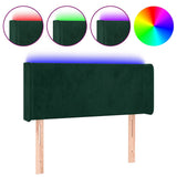 Vidaxl hoofdbord led 83x16x78 88 cm fluweel donkergroen