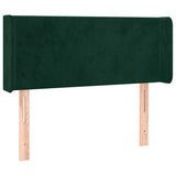 Vidaxl hoofdbord led 83x16x78 88 cm fluweel donkergroen