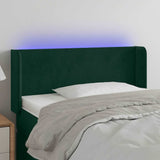 Vidaxl hoofdbord led 83x16x78 88 cm fluweel donkergroen