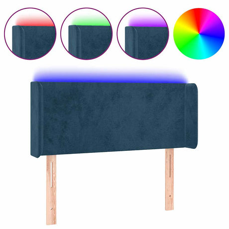 Vidaxl hoofdbord led 93x16x78 88 cm fluweel blauw
