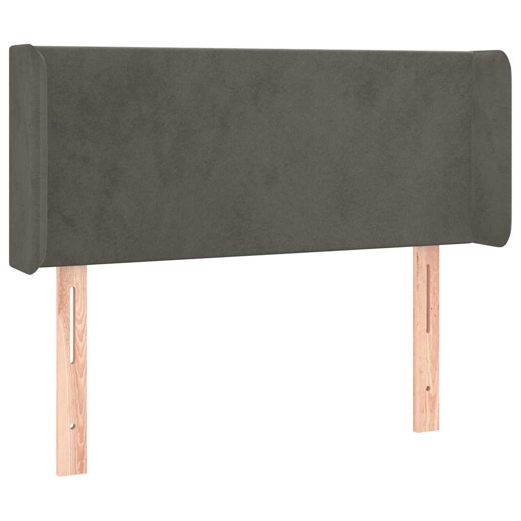 Vidaxl hoofdbord led 103x16x78 88 cm fluweel donkergrijs