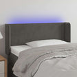 Vidaxl hoofdbord led 103x16x78 88 cm fluweel donkergrijs