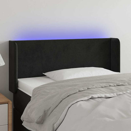 Vidaxl hoofdbord led 103x16x78 88 cm fluweel zwart