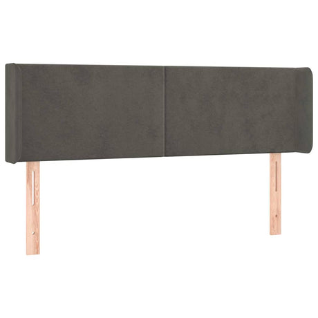 Vidaxl hoofdbord led 147x16x78 88 cm fluweel donkergrijs