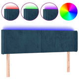 Vidaxl hoofdbord led 147x16x78 88 cm fluweel donkerblauw