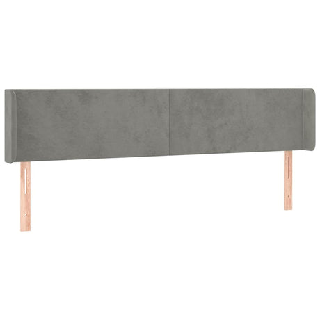 Vidaxl hoofdbord led 163x16x78 88 cm fluweel lichtgrijs