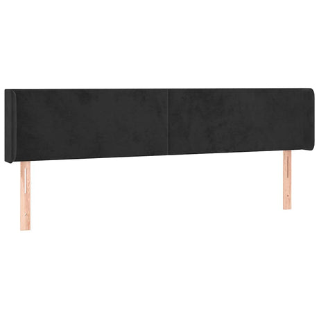 Vidaxl hoofdbord led 163x16x78 88 cm fluweel zwart