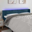 Vidaxl hoofdbord led 163x16x78 88 cm fluweel donkerblauw