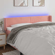 Vidaxl hoofdbord led 163x16x78 88 cm fluweel roze