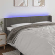 Vidaxl hoofdbord led 183x16x78 88 cm fluweel donkergrijs